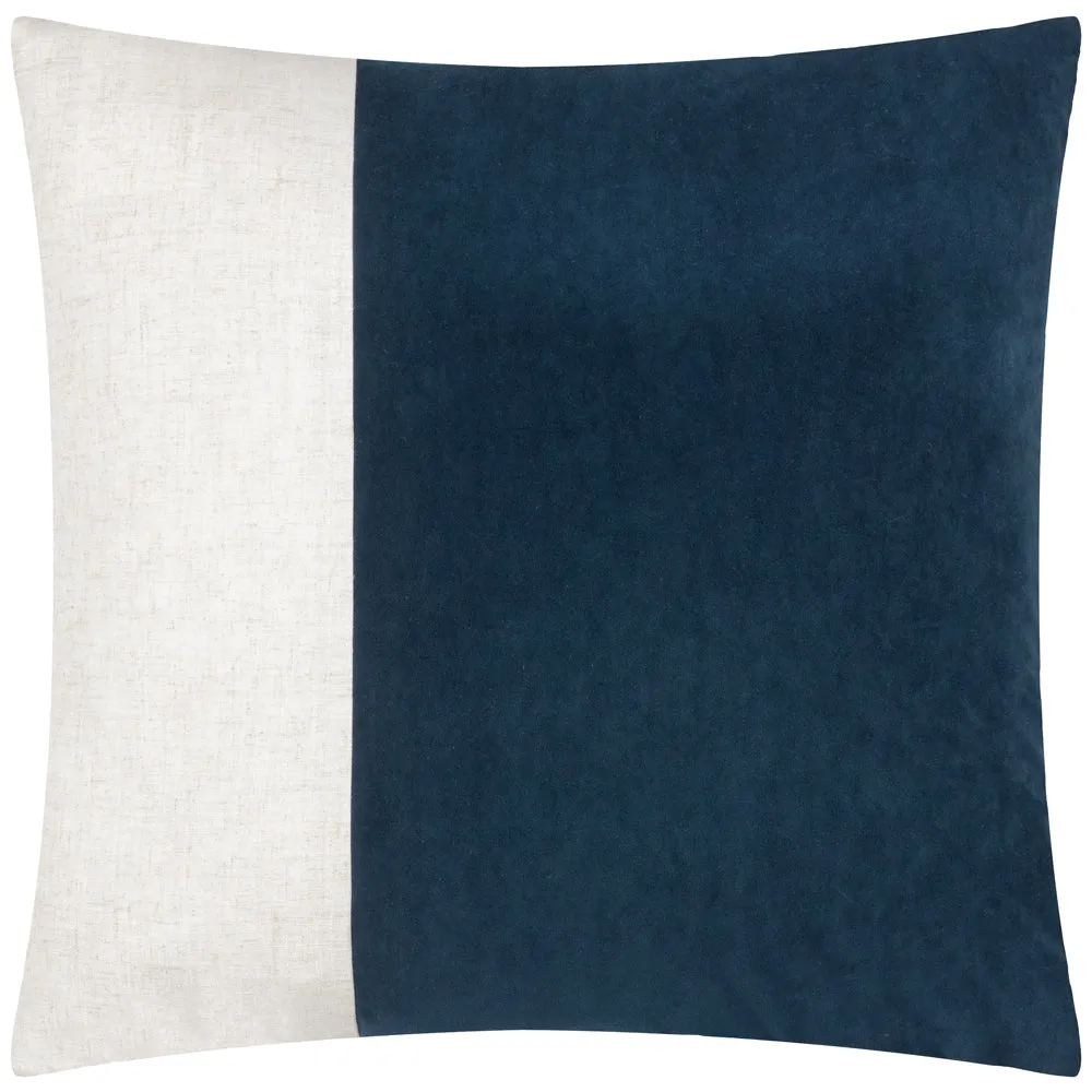 Morden Soft-Washed Velvet Cushion Indigo