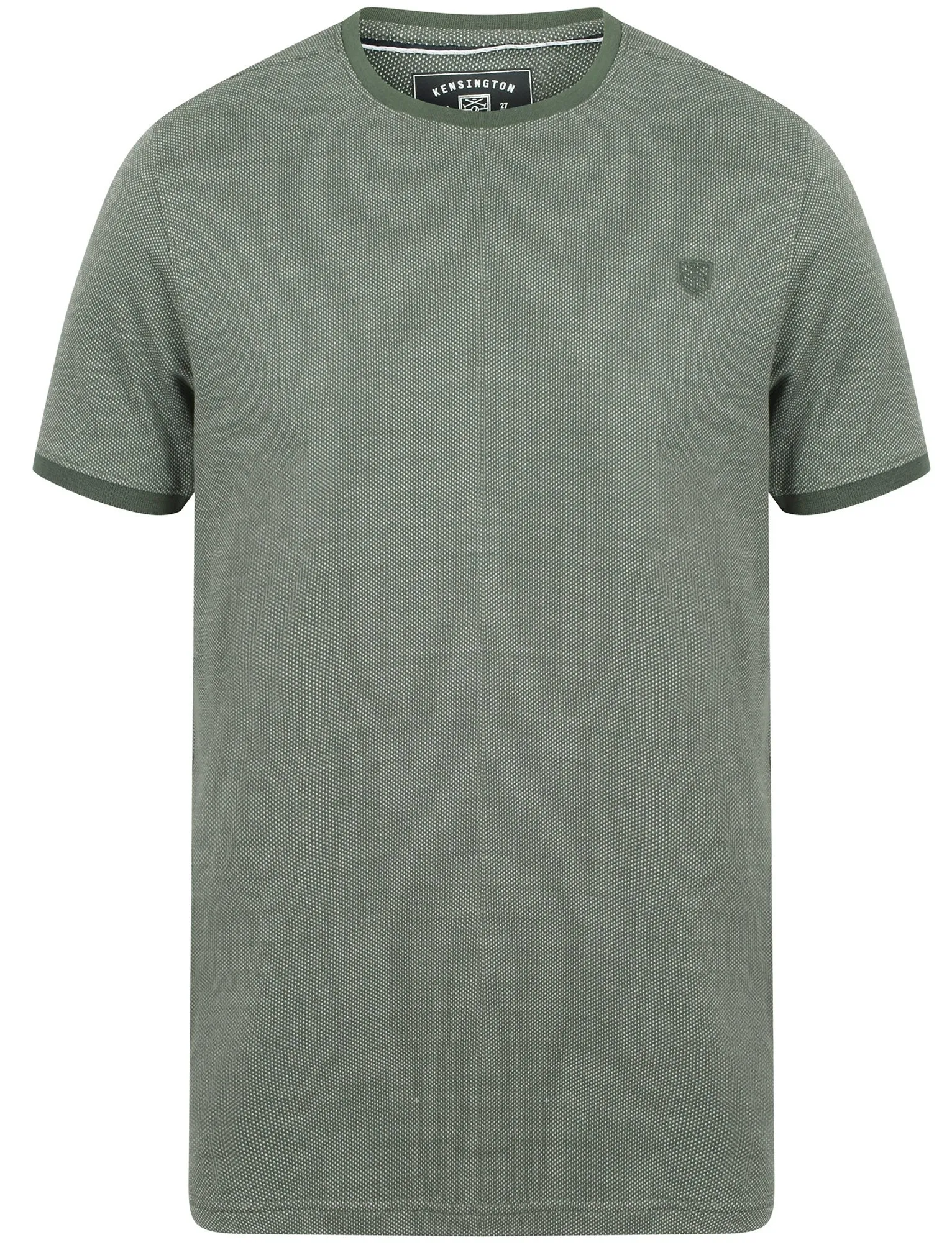 Murphy Jacquard Cotton Jersey T-Shirt In Dark Forest - Kensington Eastside