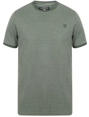 Murphy Jacquard Cotton Jersey T-Shirt In Dark Forest - Kensington Eastside