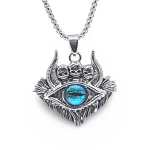 Necklace -Azure Skull Dragon Eye