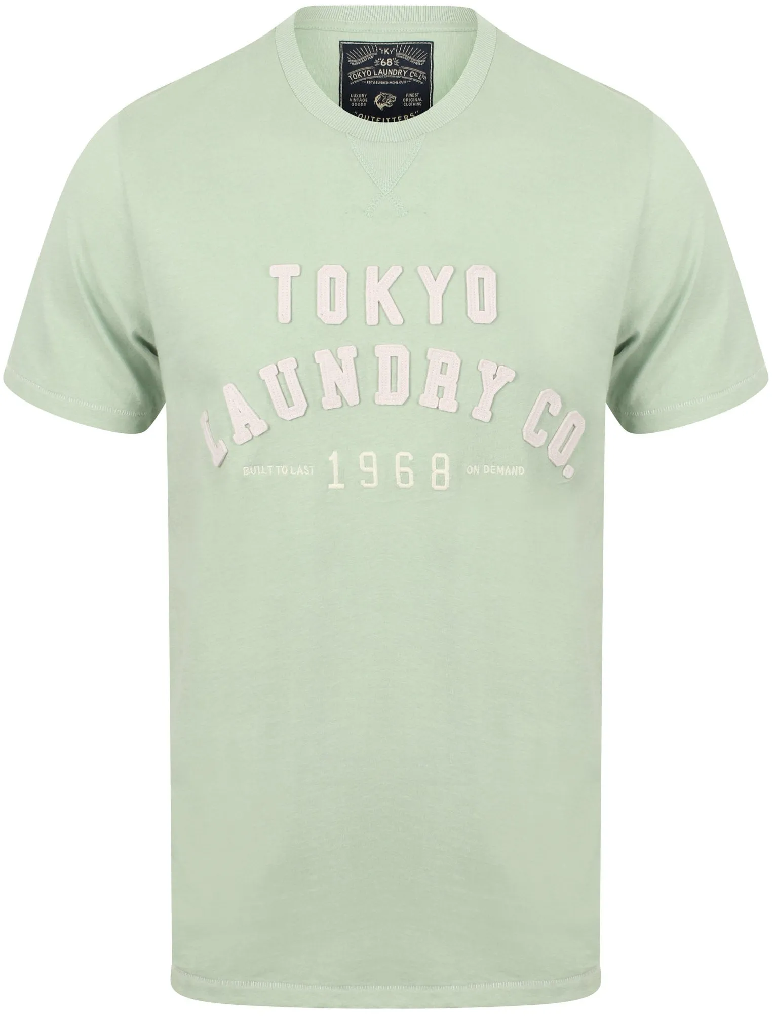 Othello Applique Cotton T-Shirt In Silt Green - Tokyo Laundry