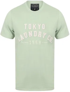 Othello Applique Cotton T-Shirt In Silt Green - Tokyo Laundry