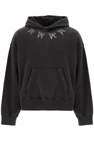 PALM ANGELS statement monogram hooded sweatshirt