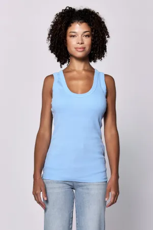 PAULA SCOOP TANK AZURE BLUE