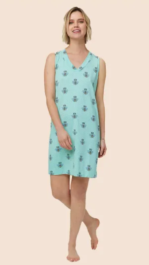 Queen Bee Pima Knit Nightgown - Mint