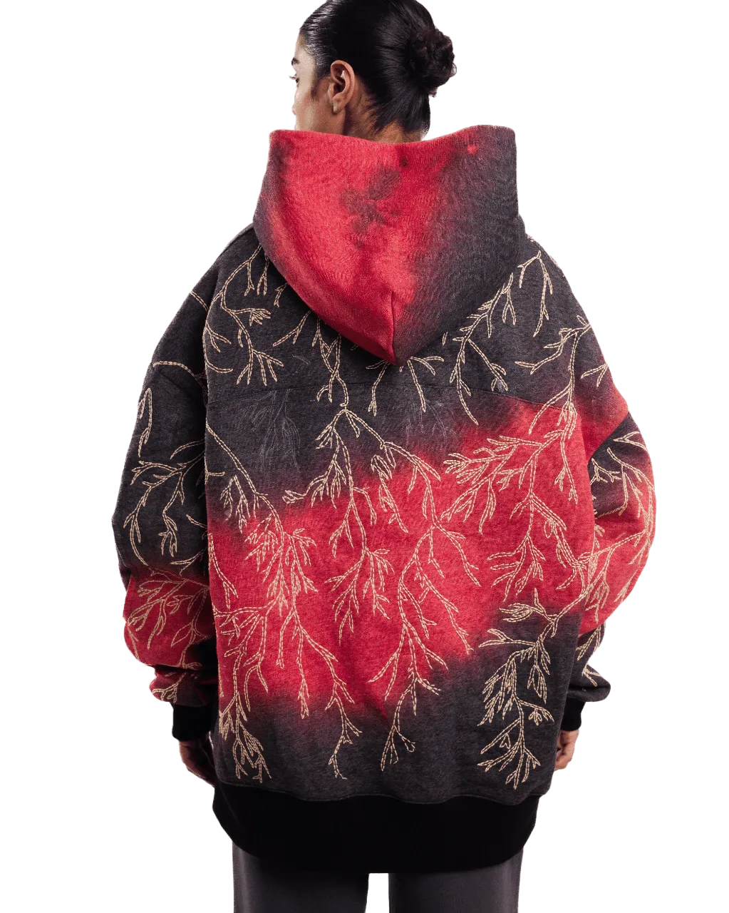 "FORREST GUMP" HAND EMBROIDERED PRINTED HOODIE