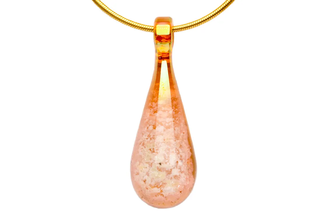 Rose Drop Pendant with Infused Ash