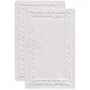Safavieh Cable Plush Bathmat 640 Rug, PMB640 (Set of 2)