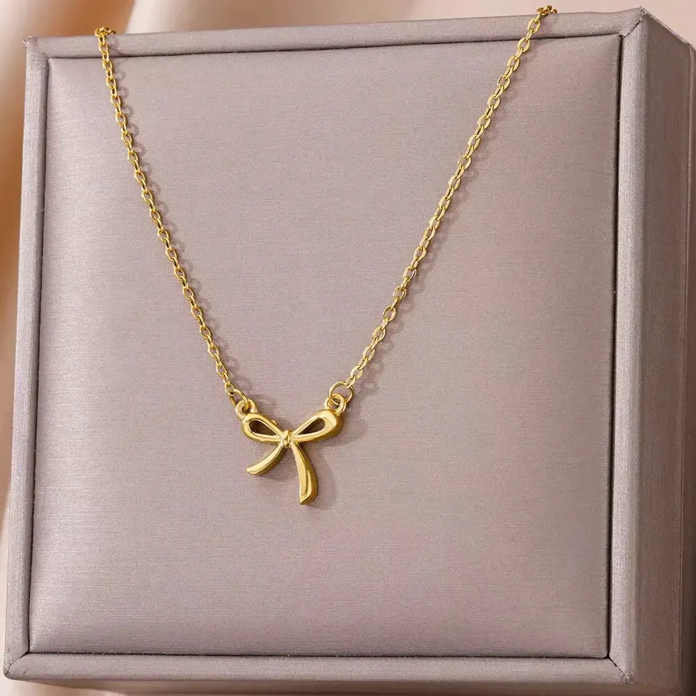 Stainless Steel Geometric Necklace Sunflower Pendant Aesthetic Jewelry