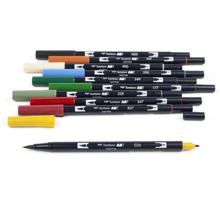 Tombow Dual Brush Pen Markers - Set of 10 (Choose Your Pack)