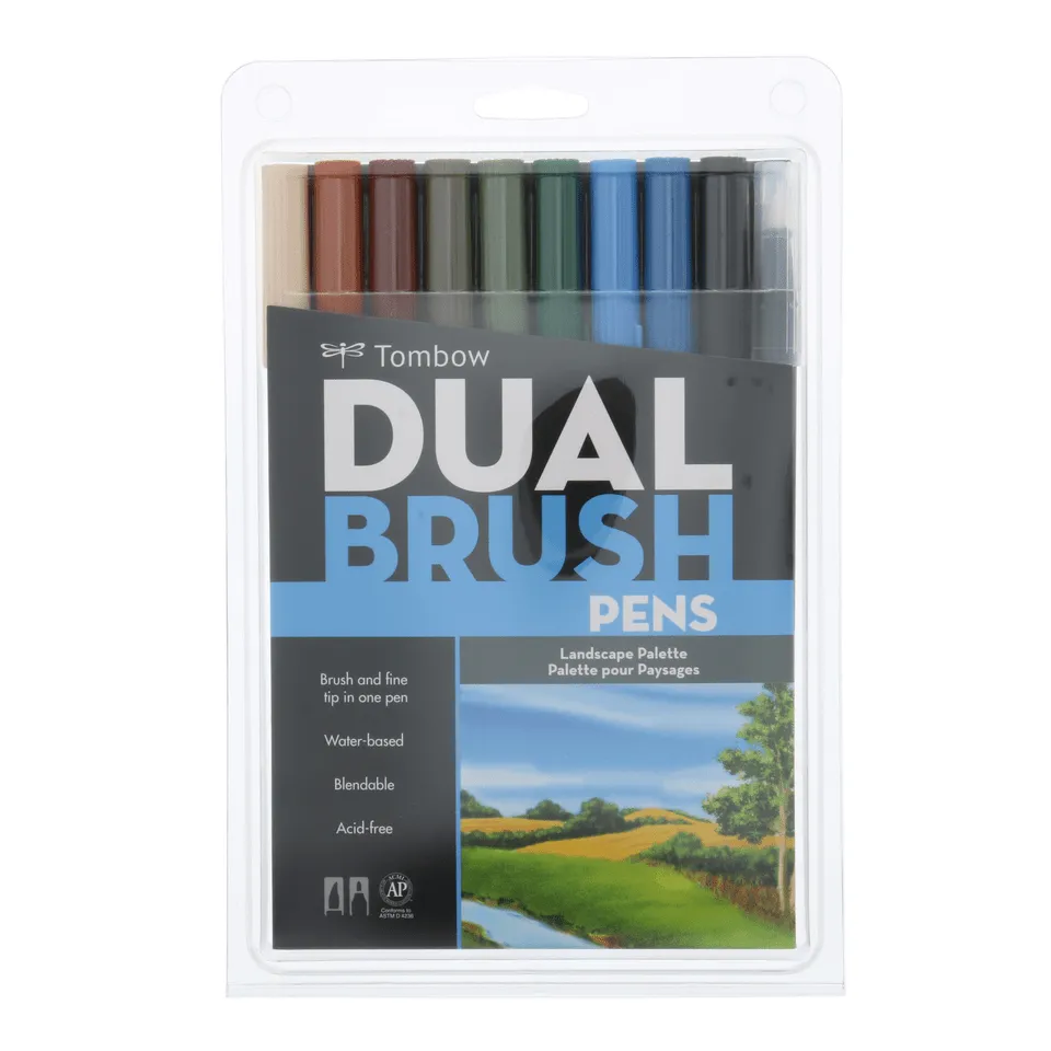 Tombow Dual Brush Pen Markers - Set of 10 (Choose Your Pack)