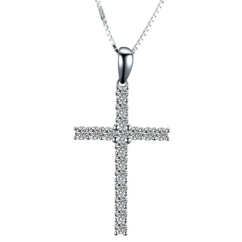 UltraLux™ Divine Brilliance Cross Pendant White Gold