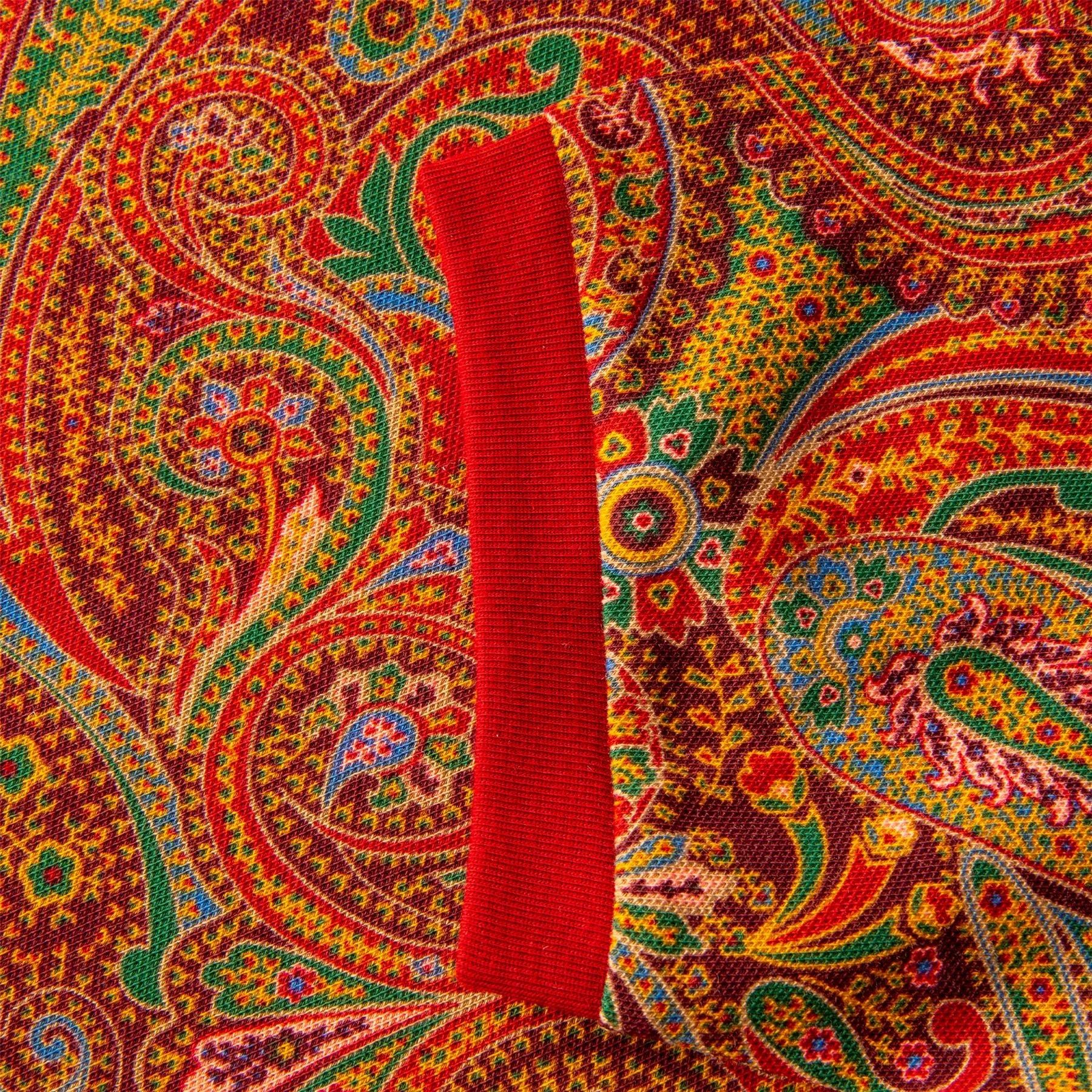 Womens Paisley Jersey Polo Shirt Ancient Madder Paisley - SS24