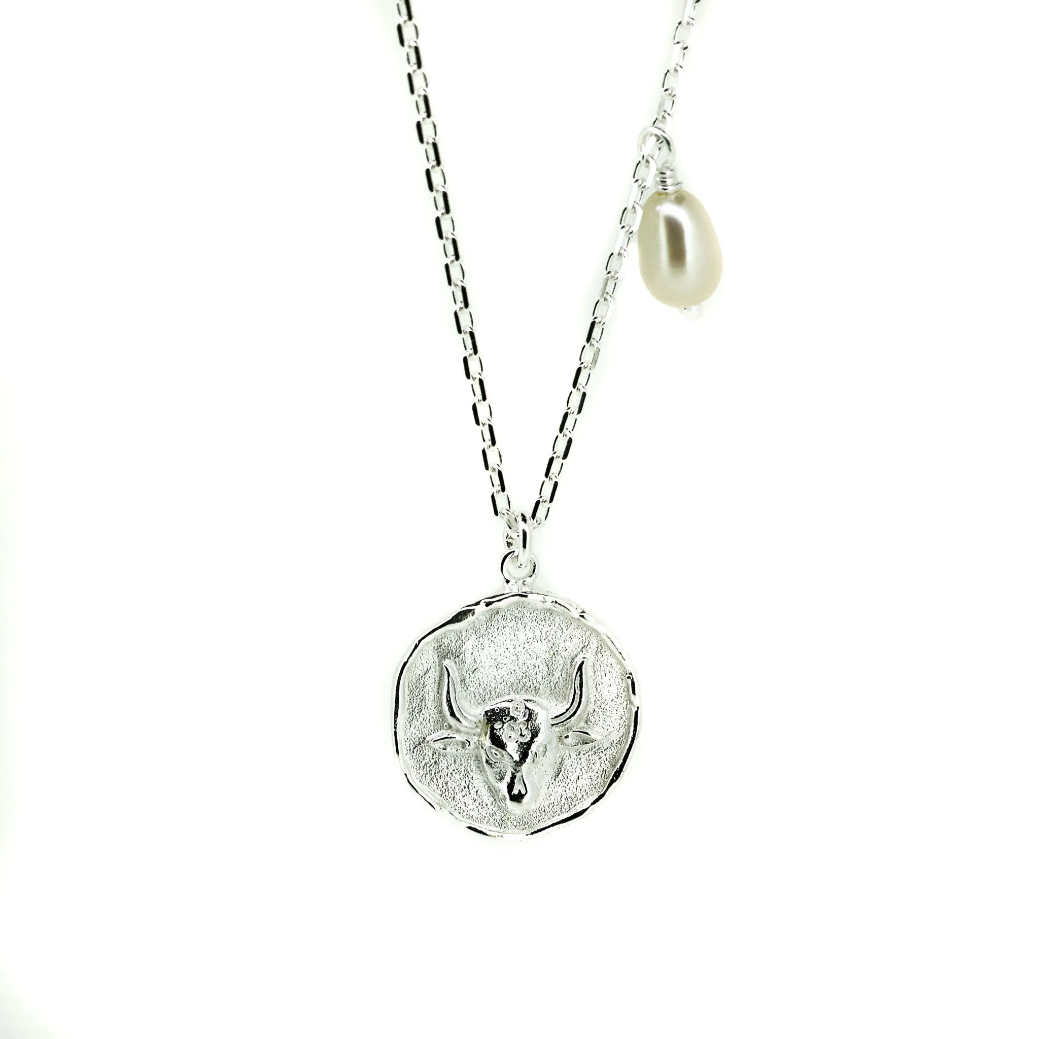 Zodiac Necklace Taurus Silver