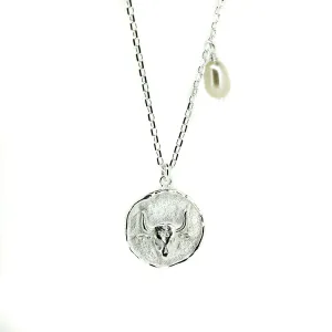 Zodiac Necklace Taurus Silver
