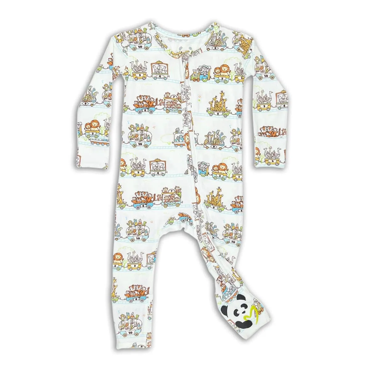 Zoo Train Bamboo Convertible Footie